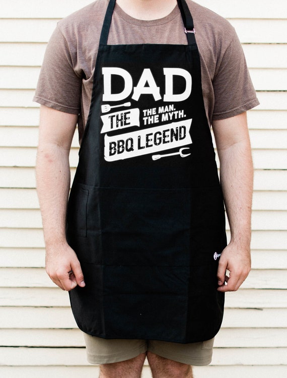 Papa The Grillmeister The Man The Legend Griller Gift Idea Funny Bbq Chef Apron One Size Black Mosulspace Org