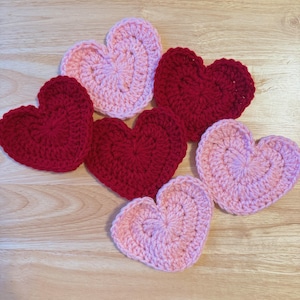 Crocheted Heart Coasters