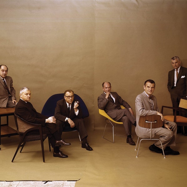 Mid-century designers in chairs, by Marvin Koner