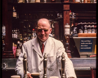 Dublin Bartender with Stout, by Marvin Koner, 1969