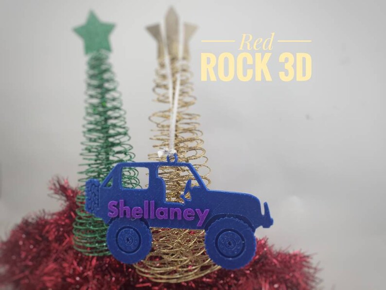 Big Wheel Jeep 4x4 Christmas Tree Ornament Personalized Etsy