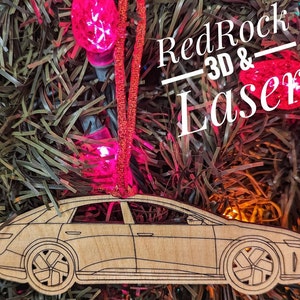Lucid Air - Christmas Tree Ornament - Personalized Back - Laser Cut - .20&quot; Birchwood - 3D - Realistic