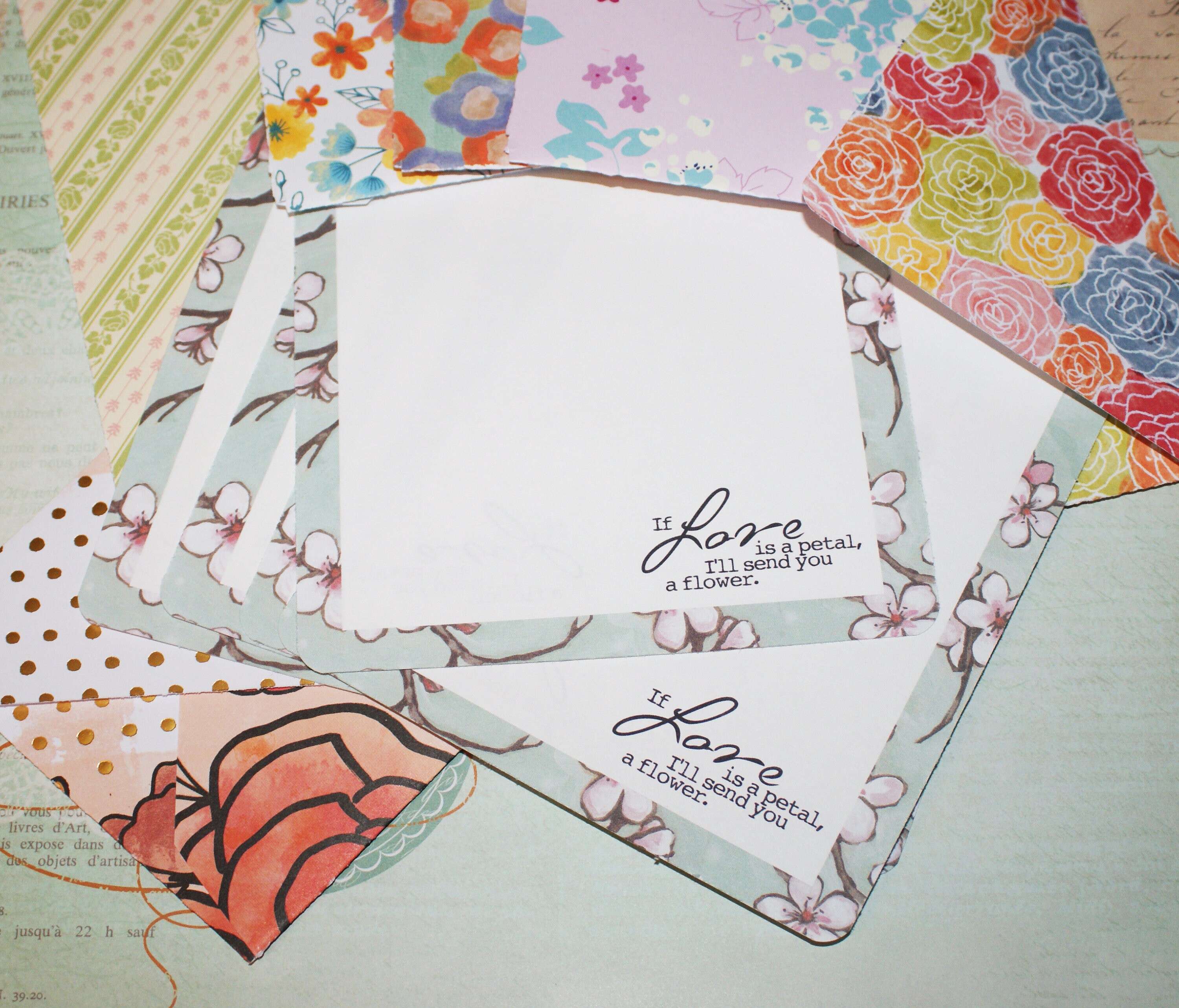 Cherry Blossom Stationery Set, Floral Stationery, Stationery and