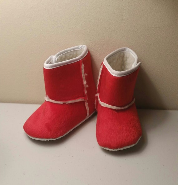 red baby boots