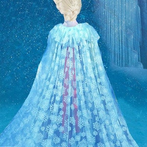 Frozen Elsa Snowflake Cape