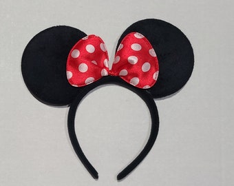 Minnie Mouse Ears, Minnie Mouse Headband, Disney Headband