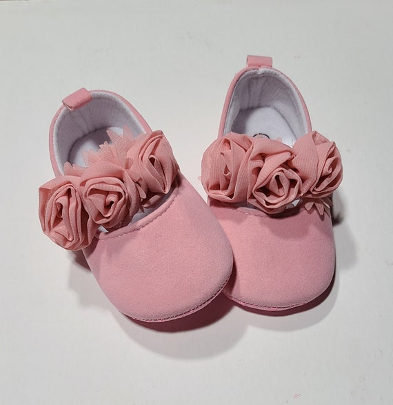Dusty pink baby shoes Clearance