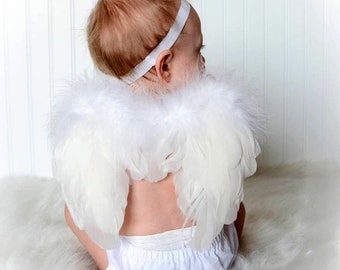 Newborn Baby Feather Angel Wings