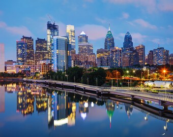 philadelphia skyline etsy