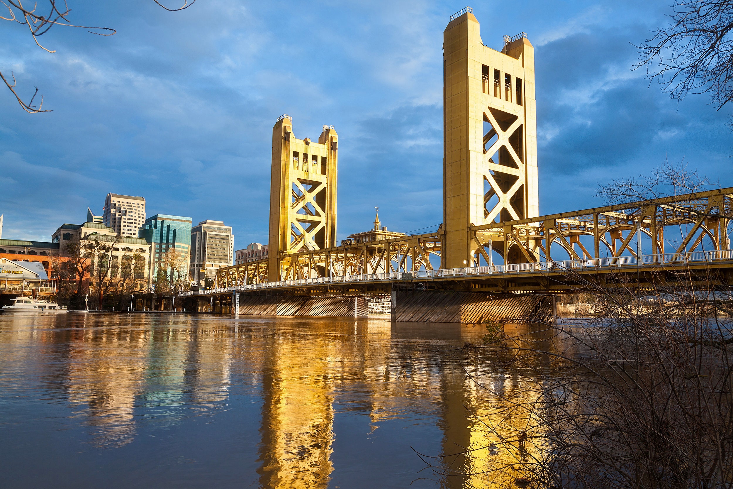 Sacramento California skyline canvas, Sacramento watercolor Sacramento wall art - Picture 5 of 6