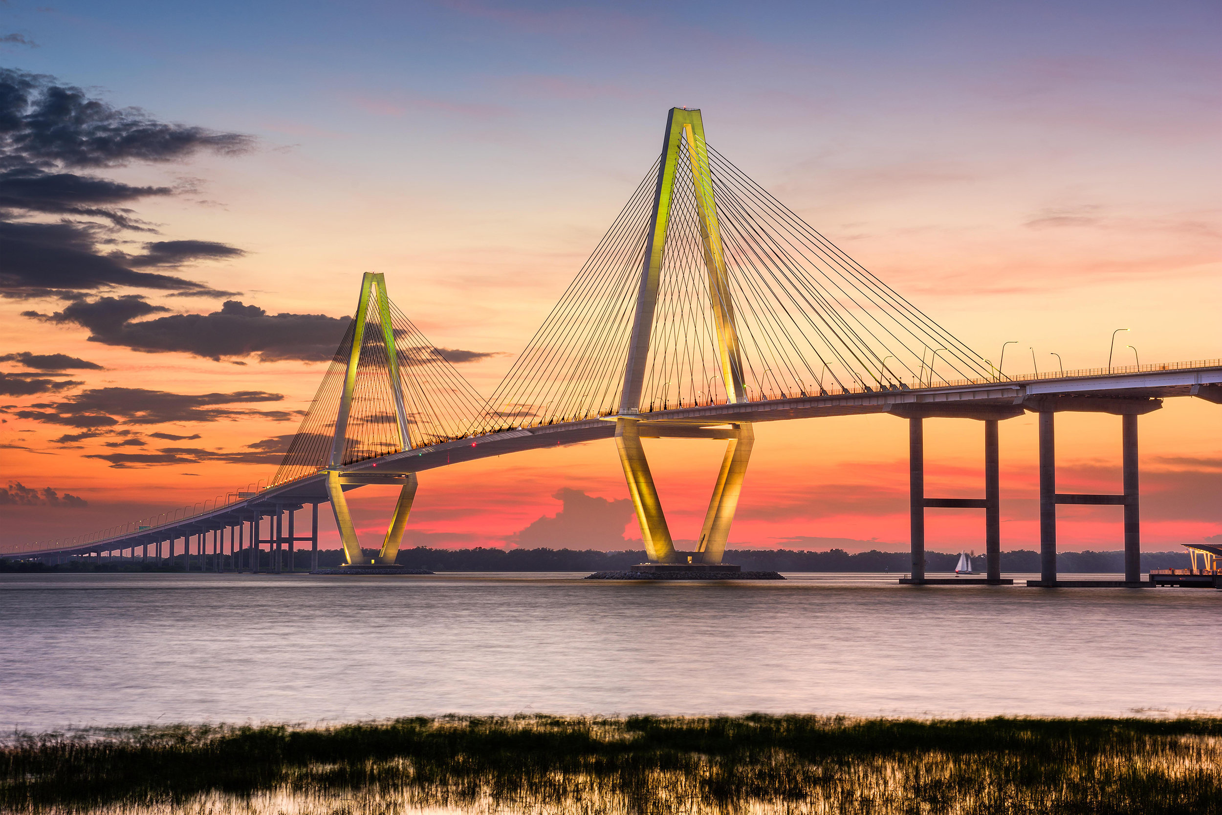 Ravenel Bridge Trafficsetting - gjs48xi