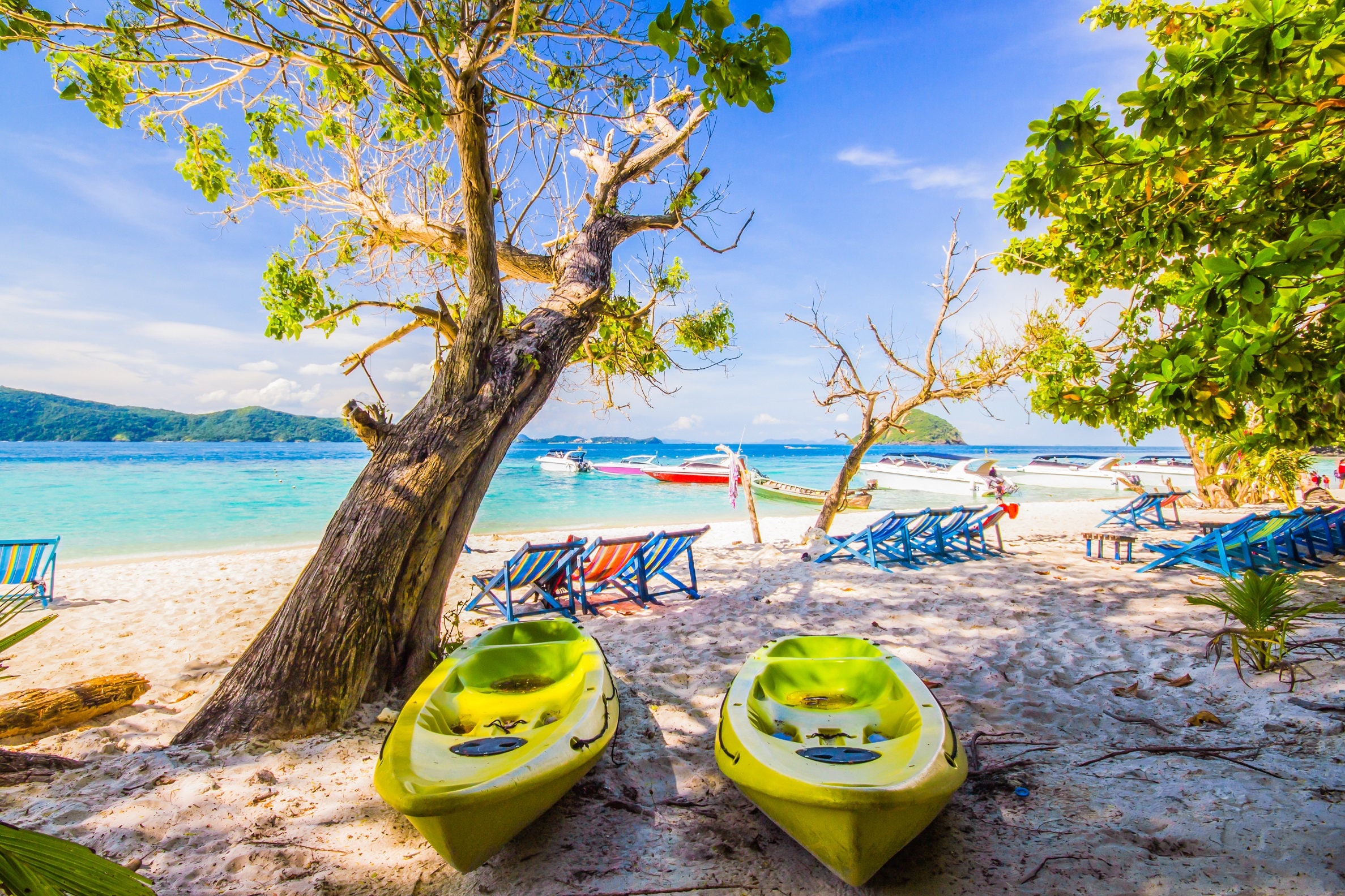 Beach photo on canvas, Printed on Canvas, Water kayaks canvas, Beach Print, Bea