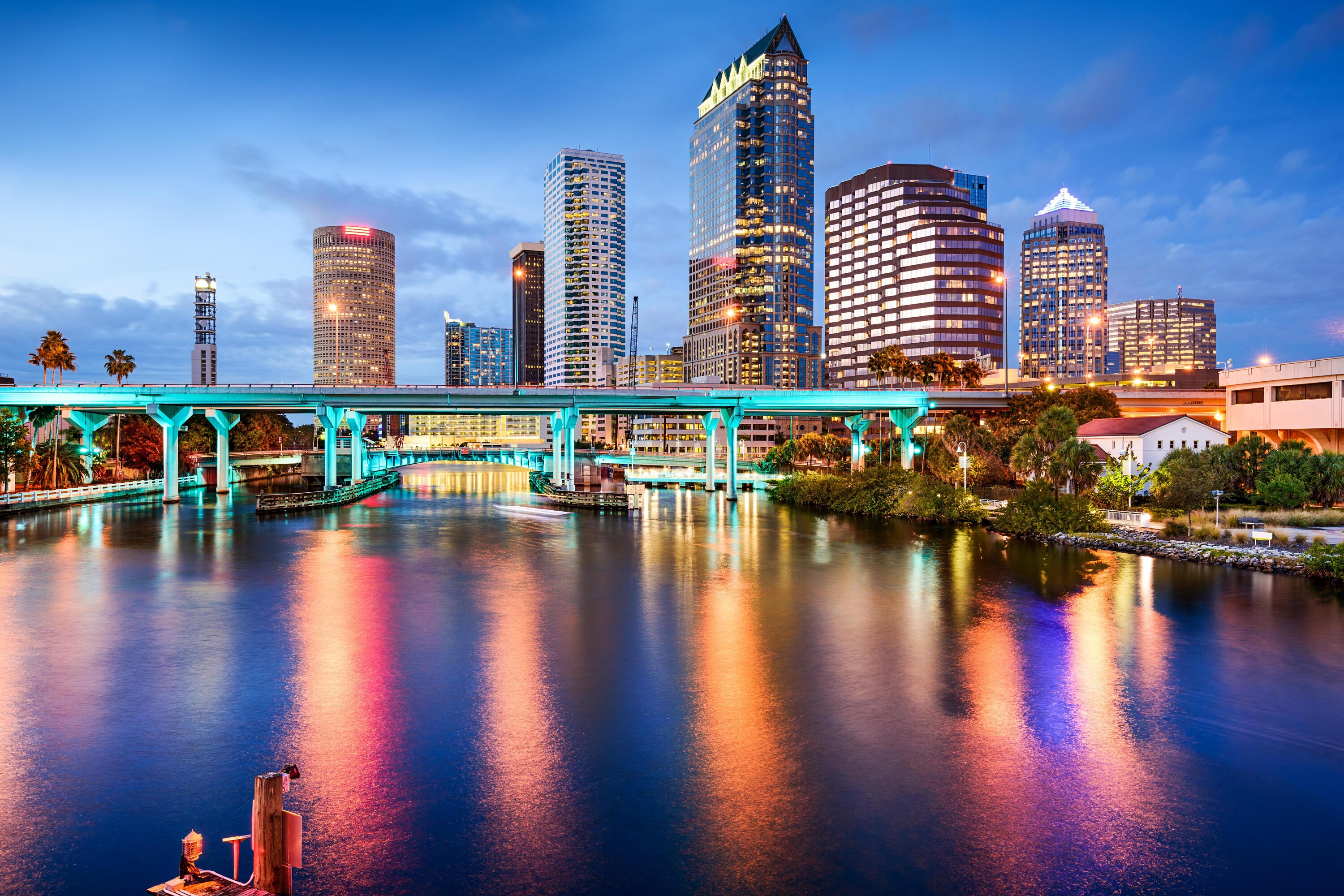 Tampa Florida wall canvas, Tampa skyline, Tampa art, Tampa Bay skyline canvas T - Picture 4 of 5