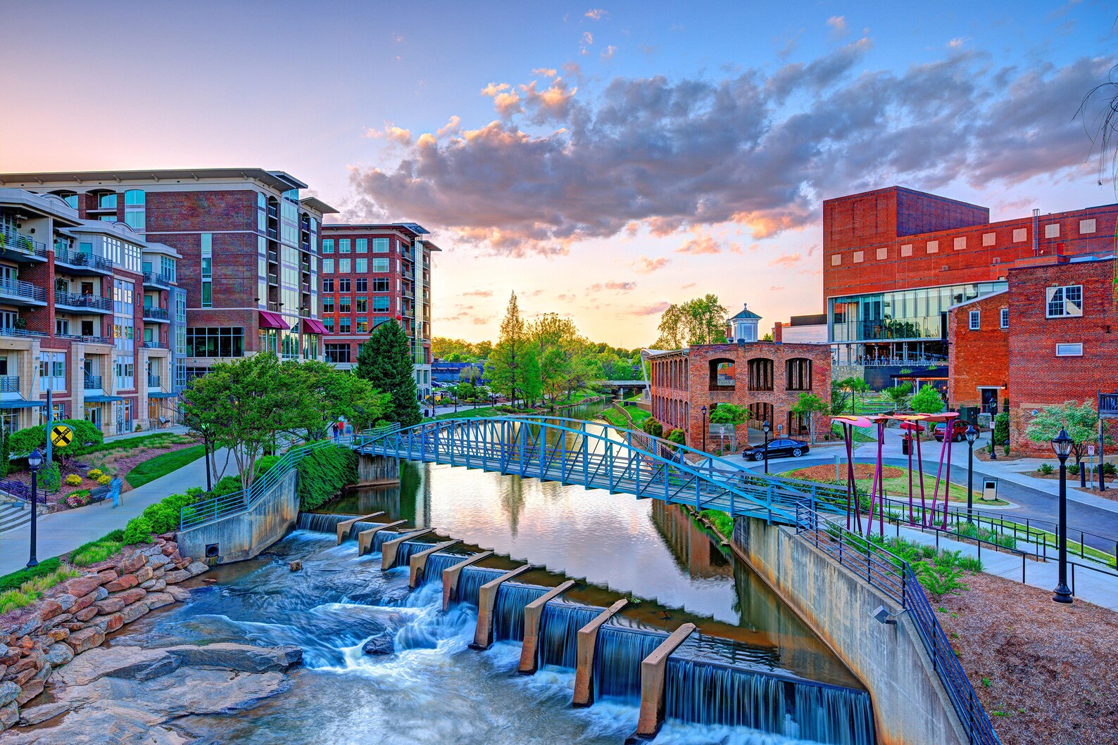 Greenville SC Skyline Canvas Greenville Canvas Greenville Etsy
