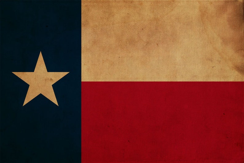 Vintage Texas Flag on Canvas Texas Flag Wall Art Texas - Etsy