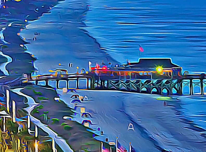 Myrtle Beach digital oil painting Myrtle beach wheel Canvas Etsy