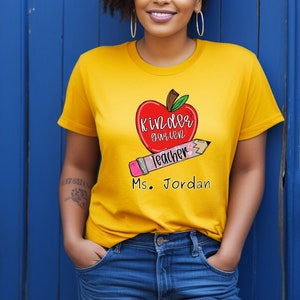 Kindergarten Teacher Shirt,Kindergarten Squad Shirt,Kindergarten Crew T-Shirt,Personalized Kindergarten Shirt, Gift for Kindergarten Teacher