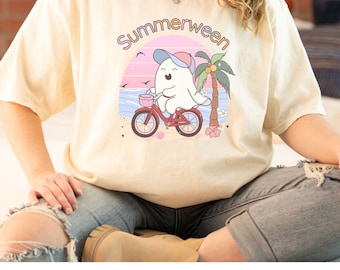 Summerween shirt, Summerween Comfort colors Shirt, Ghost Shirt, Summer Halloween Shirt, Beach Shirt, Summer Lover Shirt, Funny Summer Shirt