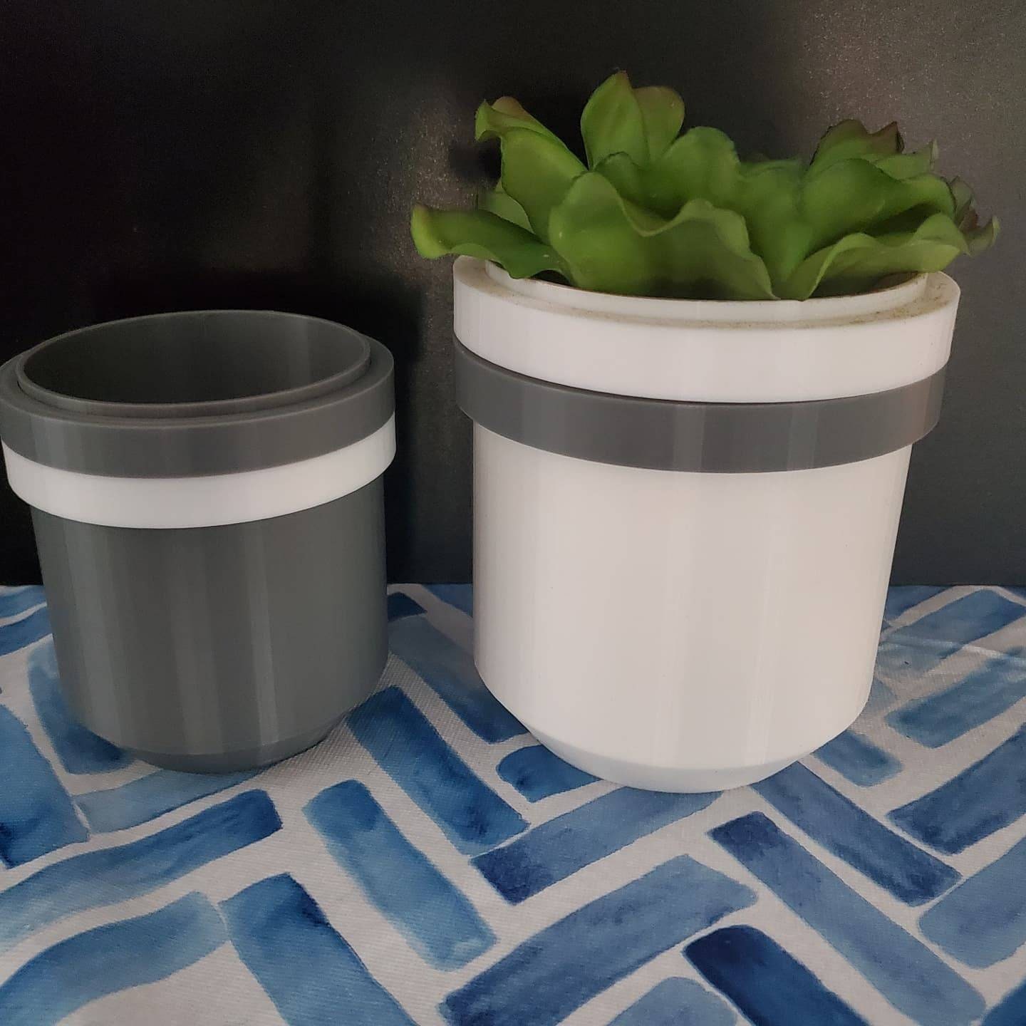 Unique wall hanging planters with built in drainage system