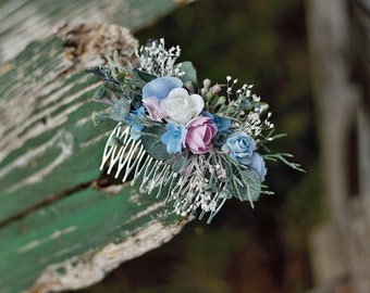 Flower hair comb, wedding hair comb