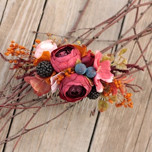 Flower hair comb, wedding hair comb image 3