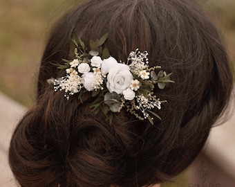 Flower hair comb, wedding hair comb