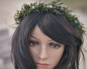 winter flower head wreath,floral head wreath,flower crown,