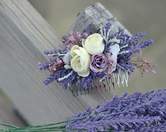 Flower hair comb, wedding hair comb