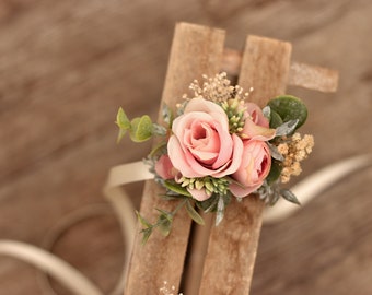 Flower bracelet wedding wrist corsage