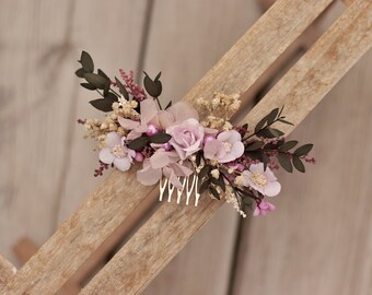 Flower hair comb, wedding hair comb