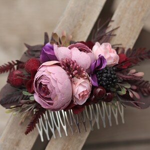 Flower hair comb, wedding hair comb