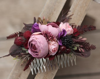 Flower hair comb, wedding hair comb