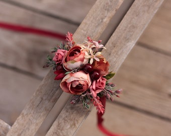 Bracelet fleur poignet corsage de mariage