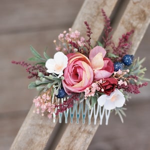 Flower hair comb, floral hair comb