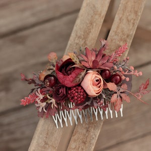 Flower hair comb, wedding hair comb