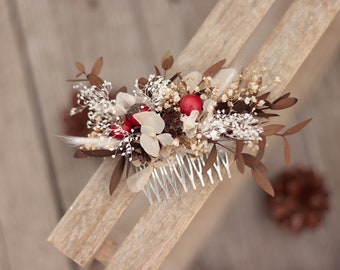 Flower hair comb, wedding hair comb