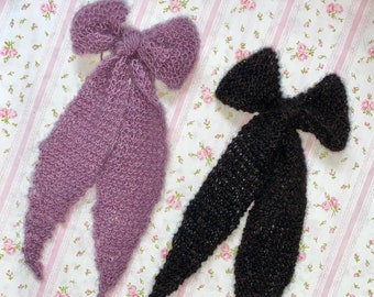 sweetheart hair bow lite - PDF knitting pattern