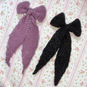 sweetheart hair bow lite - PDF knitting pattern