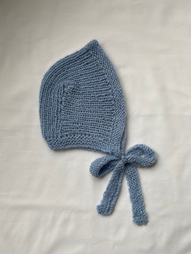mohair bonnet PDF knitting pattern zdjęcie 3
