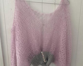 Handmade Mohair Knit Cardigan