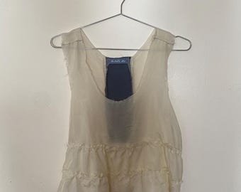 Sheer Silk Ruffle Blouse