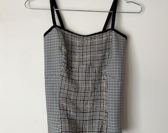 Handmade Plaid Bustier Top