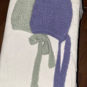mohair bonnet PDF knitting pattern zdjęcie 4