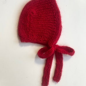mohair bonnet PDF knitting pattern zdjęcie 2