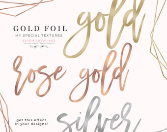 Roséguldfoliestruktur, guldfoliebakgrund, imitation av silverfolieeffekt på text och grafik, digitalt papperspaket med metallfolie, kopparstruktur