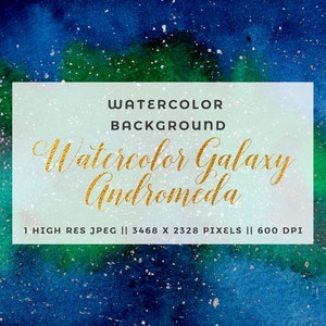 Clipart de galáxia em aquarela azul marinho, céu noturno estrelado, universo, espaço, convite de casamento em aquarela verde azul DIY, textura, papel digital