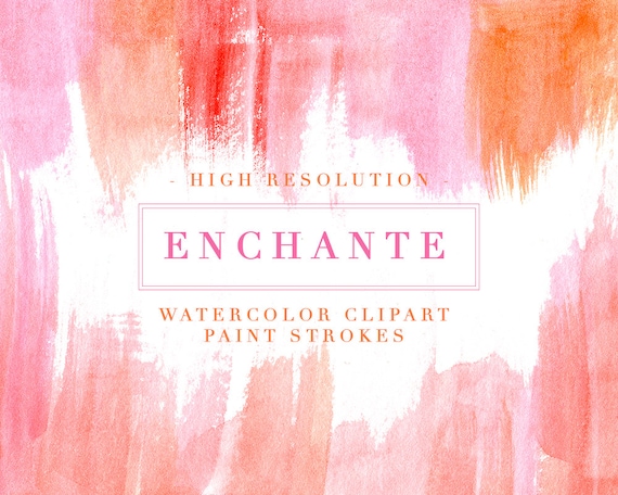 pink watercolor paint strokes