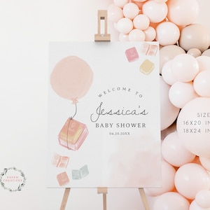 Baby shower welkom teken sjabloon, aquarel boeken thema baby shower welkom teken, afdrukbare sjabloon een nieuw hoofdstuk begint welkomstkaart 497