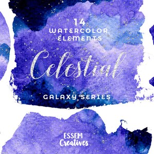 Clipart de galáxia aquarela roxa, clipart de pinceladas de aquarela prata marinho, clipart de respingo de pinceladas de aquarela, logotipo do céu noturno, gráficos de blog, clipart de casamento de inverno
