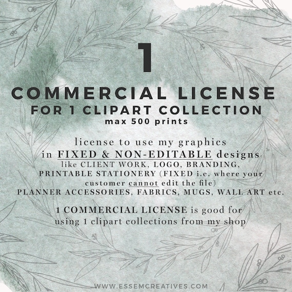 commercial use license no
